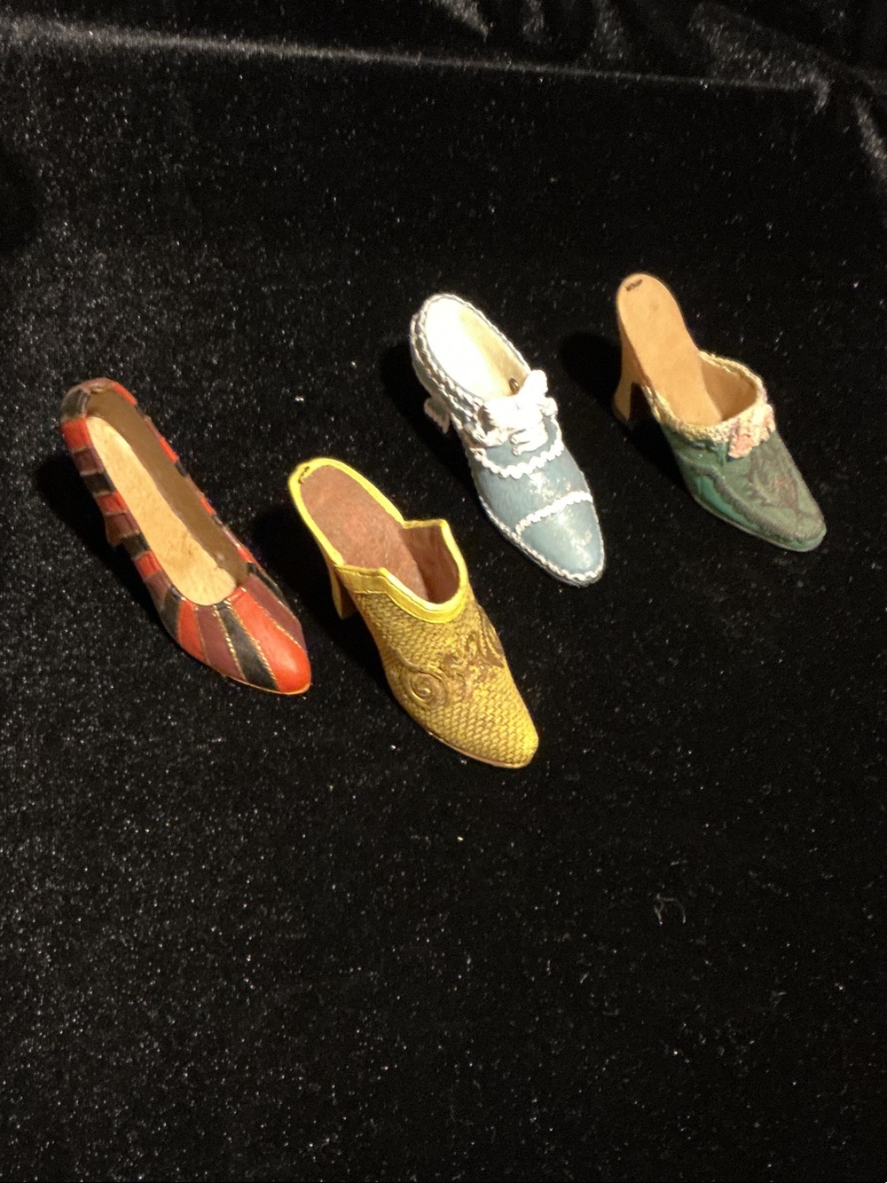 Collectible Miniature Decorative Shoes - Set of 4